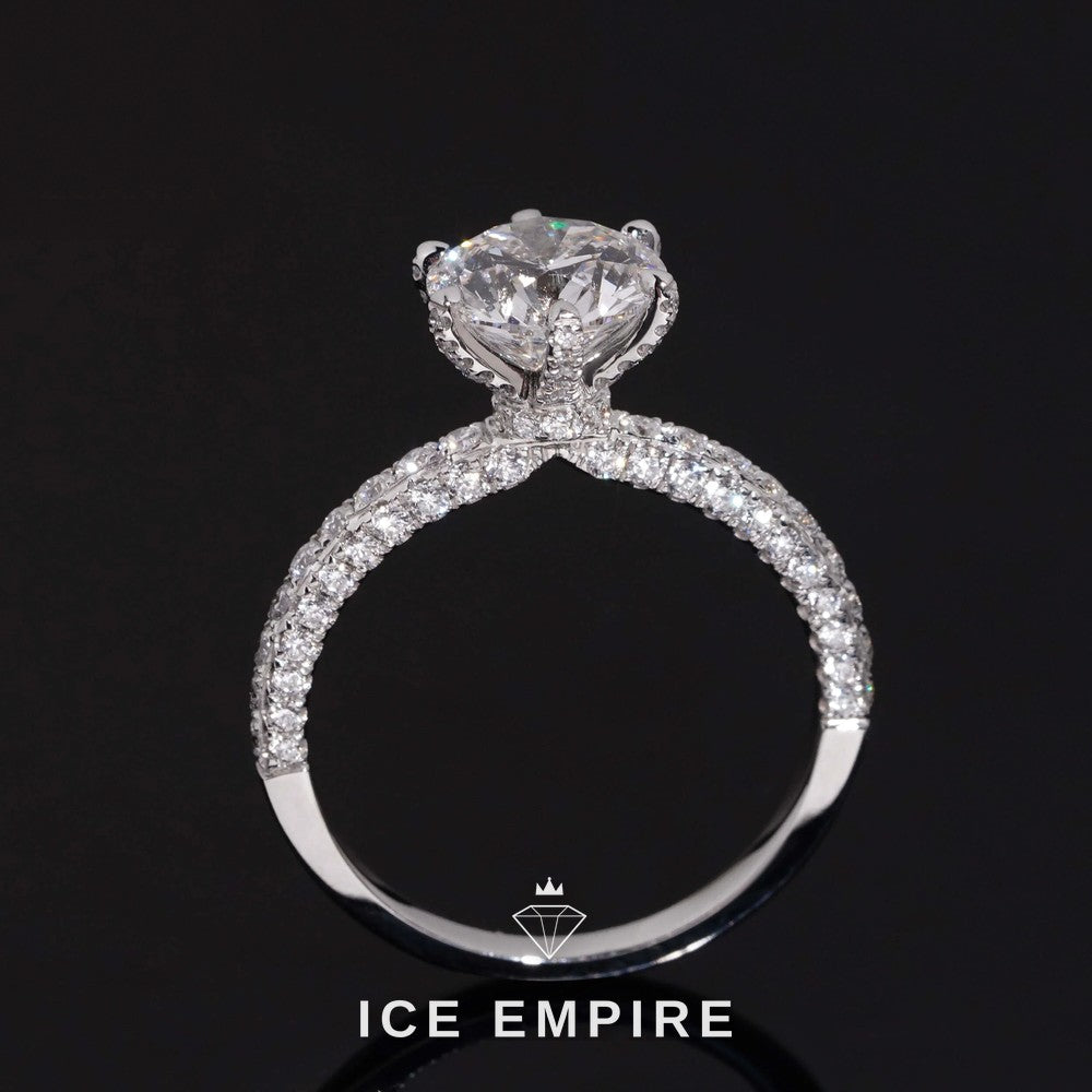 Iced Out Gold Plated Lab Grown Diamond Wedding Band