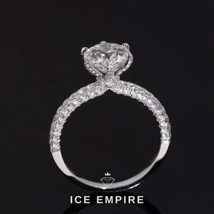 Iced Out Gold Plated Lab Grown Diamond Wedding Band