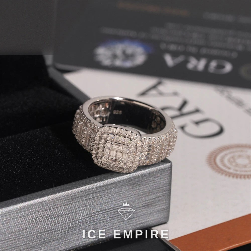 Iced Out 925 Silver Moissanite Cuban Chain