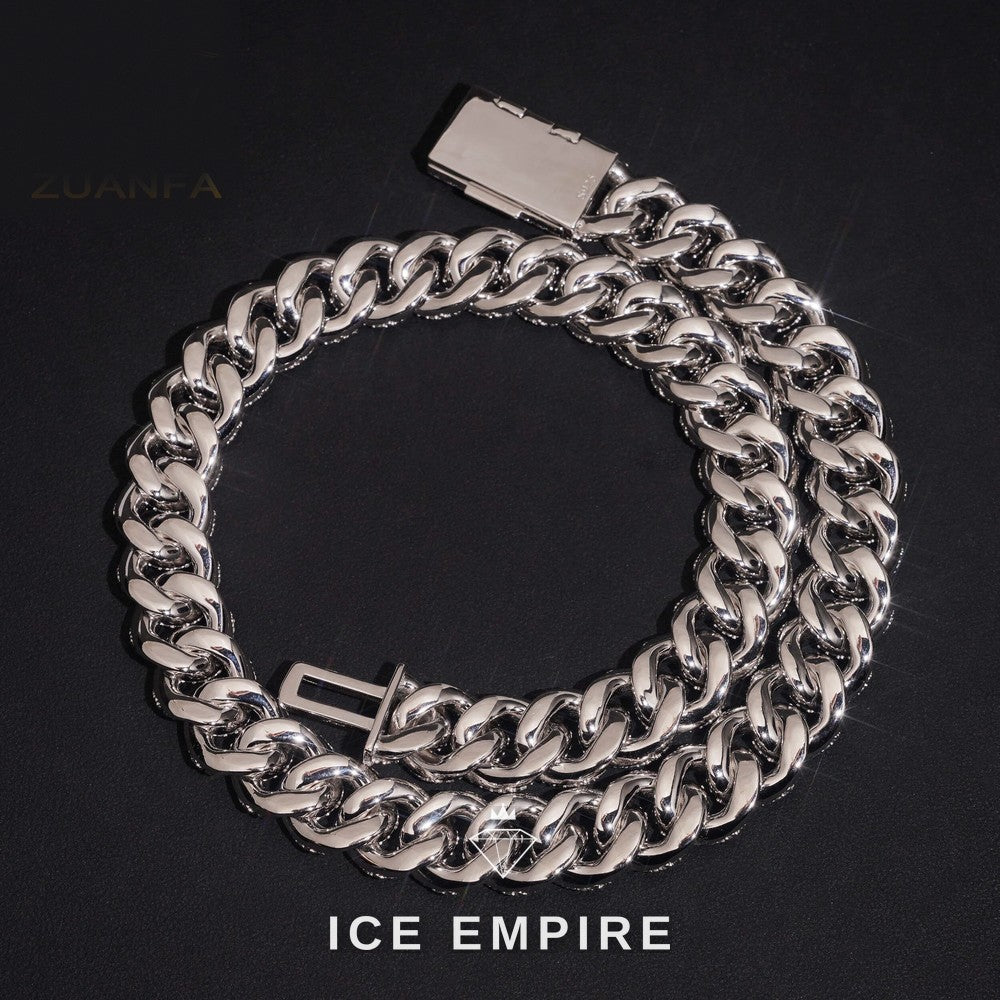 Iced Out Rose Gold Plated Moissanite Cuban Chain