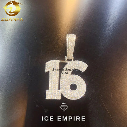 Iced Out 925 Silver Pendant