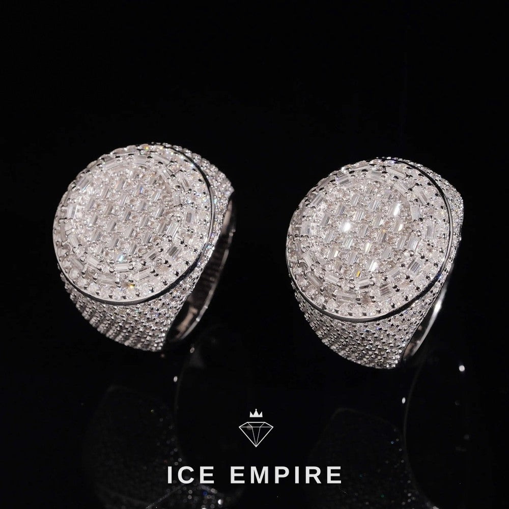 Iced Out 925 Silver Moissanite Ring