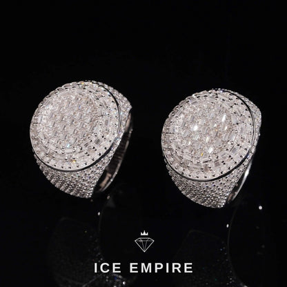 Iced Out 925 Silver Moissanite Ring