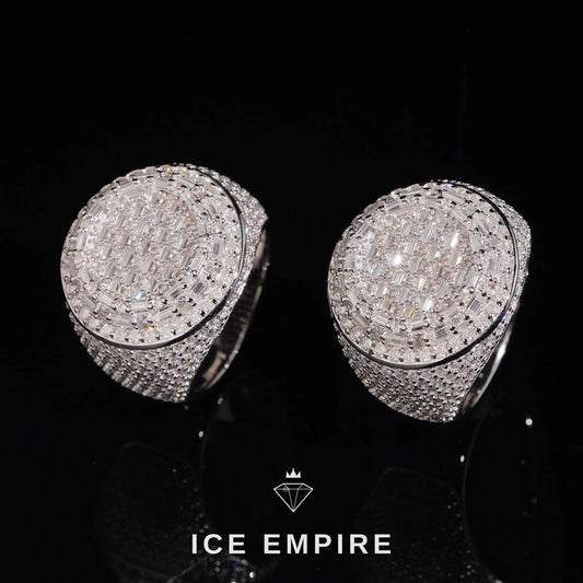 Iced Out 925 Silver Moissanite Ring