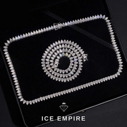 Iced Out 925 Silver Moissanite Tennis Chain