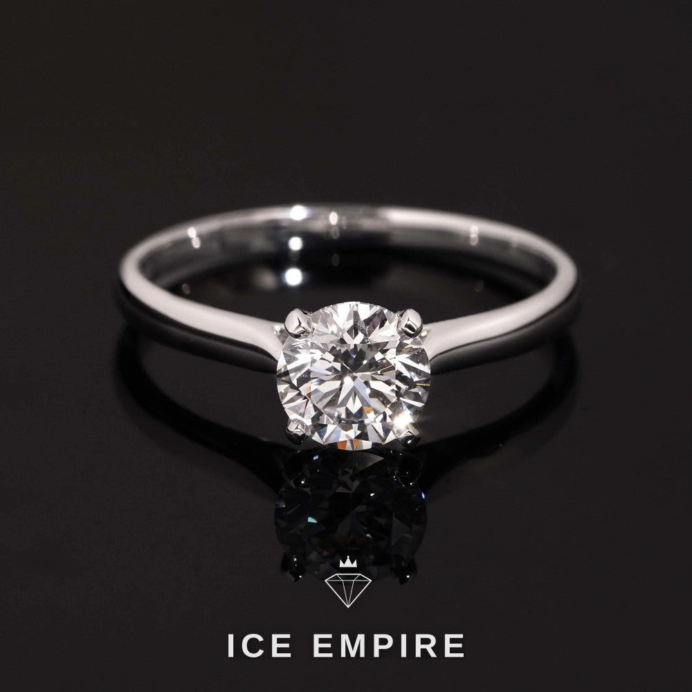 Iced Out 925 Silver Lab Grown Diamond Wedding Band