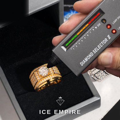 Iced Out 925 Silver Moissanite Ring