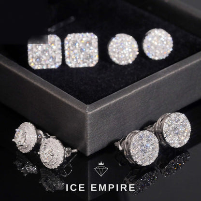 Iced Out Gold Plated Moissanite Earrings