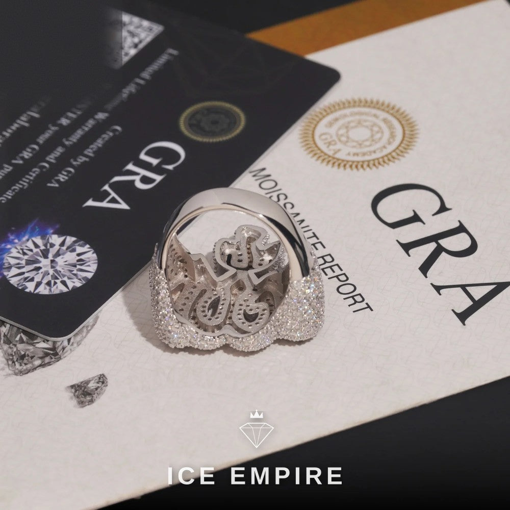 Iced Out Baguette 925 Silver Moissanite Ring