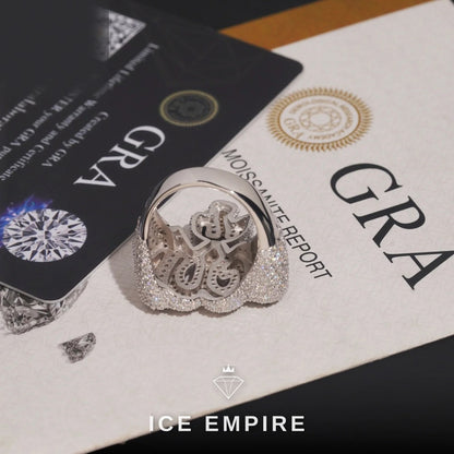 Iced Out Baguette 925 Silver Moissanite Ring