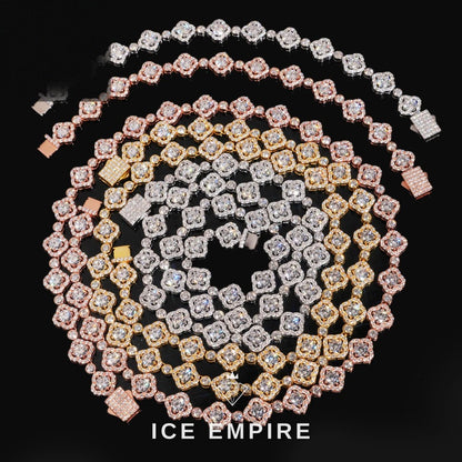 Iced Out Rose Gold Plated Moissanite Cuban Chain