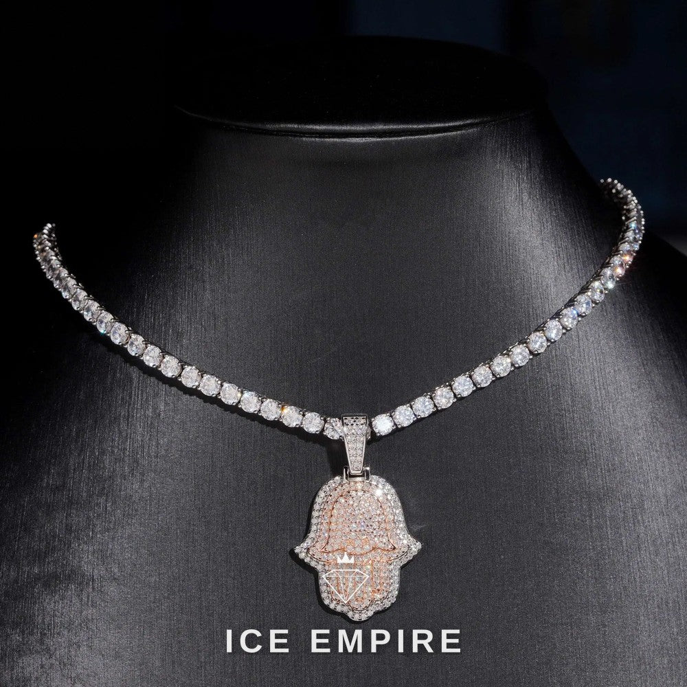Iced Out Gold Plated Lab Grown Diamond Pendant