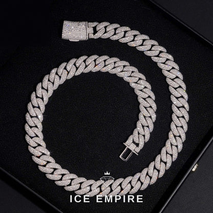 Iced Out Rose Gold Plated Moissanite Cuban Chain
