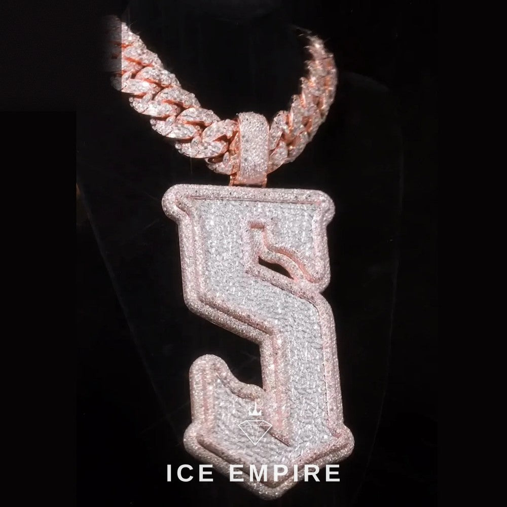 Iced Out 925 Silver Moissanite Pendant