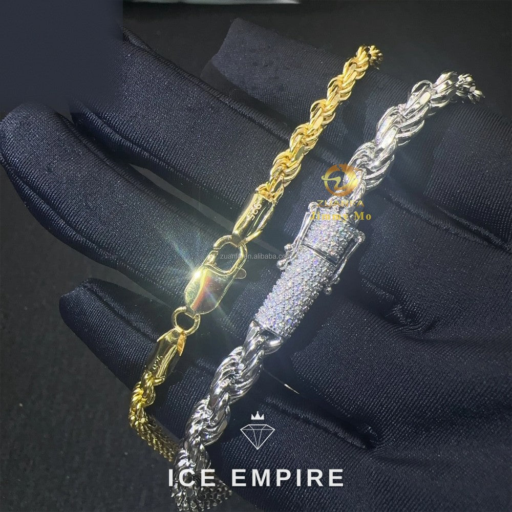 Iced Out Rose Gold Plated Moissanite Cuban Chain