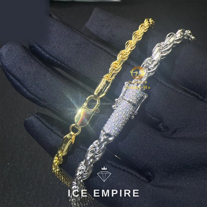 Iced Out Rose Gold Plated Moissanite Cuban Chain