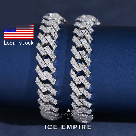 Iced Out Rose Gold Plated Moissanite Cuban Chain