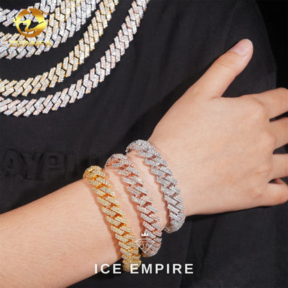 Iced Out Rose Gold Plated Moissanite Cuban Chain