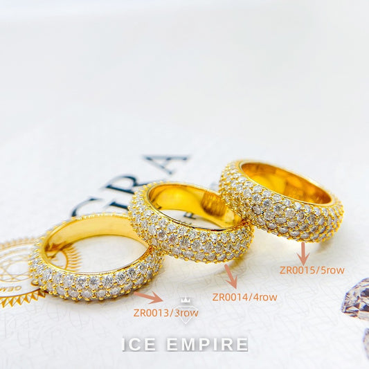 Iced Out Rose Gold Plated Moissanite Ring