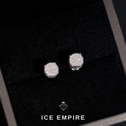 Iced Out 925 Silver Moissanite Stud Earrings