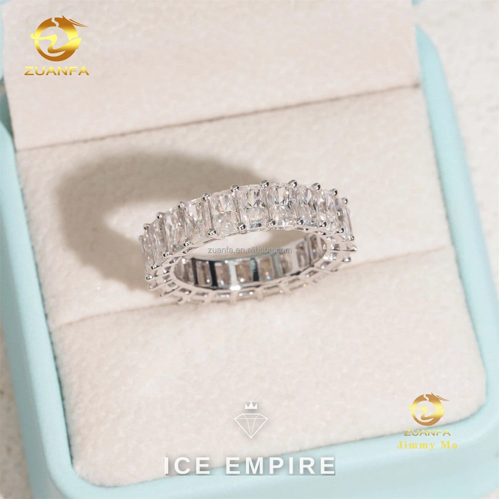 Iced Out 14K Gold Moissanite Ring