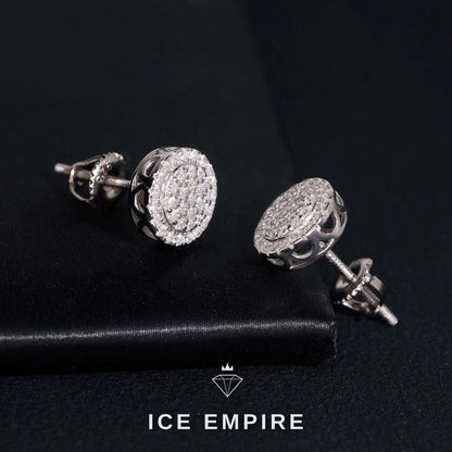 Iced Out 925 Silver Moissanite Stud Earrings