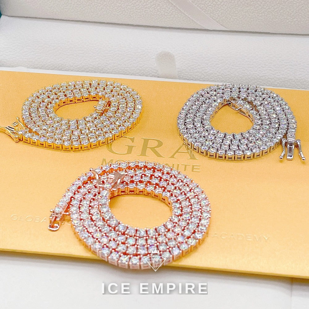 Iced Out Gold Plated Moissanite Cuban Chain