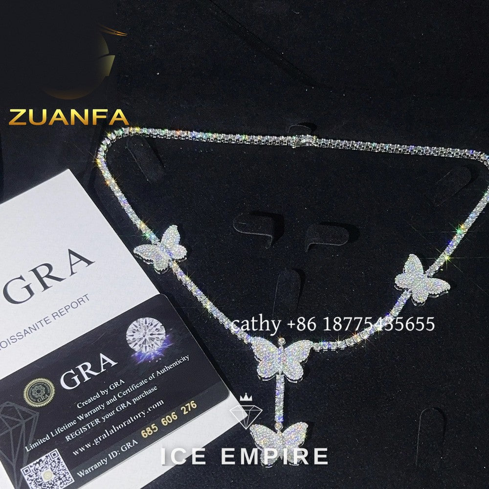 Iced Out Rose Gold Plated Moissanite Cuban Chain