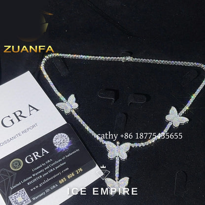 Iced Out Rose Gold Plated Moissanite Cuban Chain