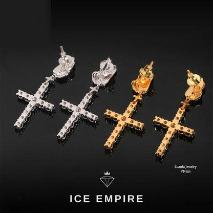 Iced Out 925 Silver Moissanite Earrings