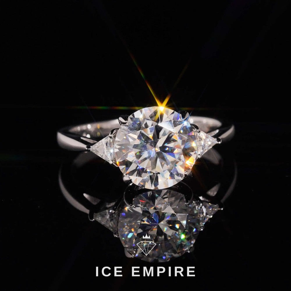 Iced Out Gold Plated Moissanite Wedding Band