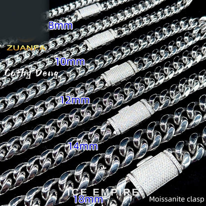 Iced Out Rose Gold Plated Moissanite Cuban Chain