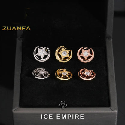 Iced Out 925 Silver Moissanite Earrings