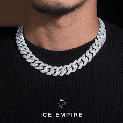 Iced Out Cross Rose Gold Moissanite Pendant