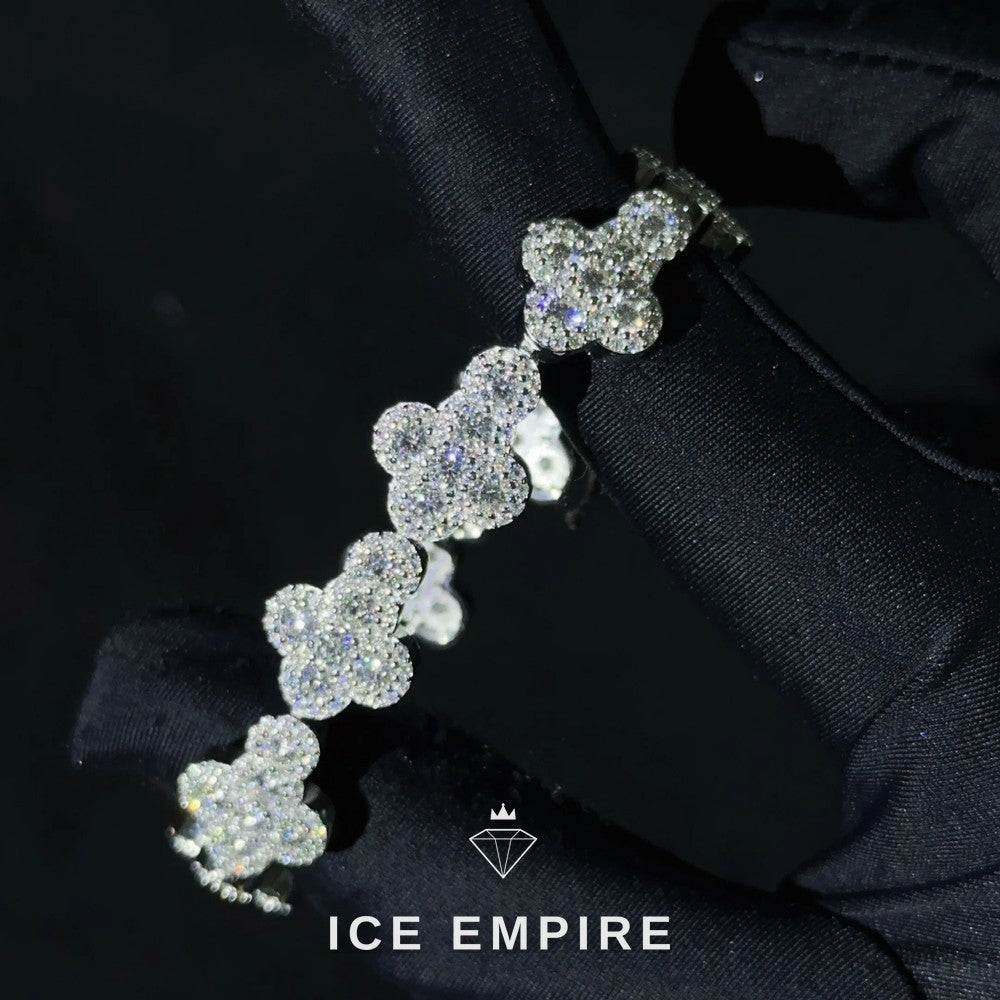 Iced Out Rose Gold Plated Moissanite Cuban Chain
