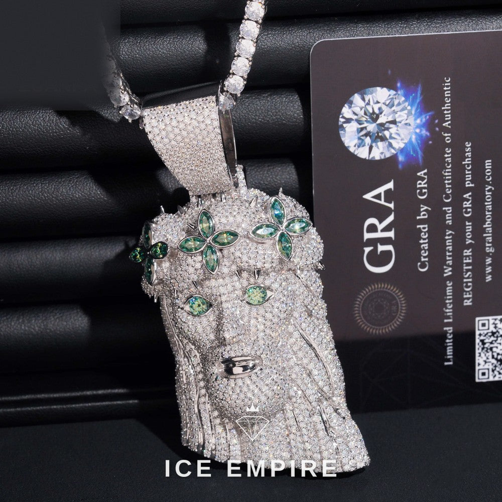 Iced Out 925 Silver Pendant