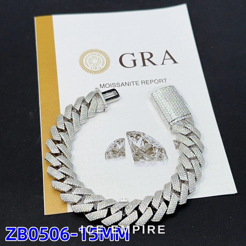 Iced Out Rose Gold Plated Moissanite Cuban Chain