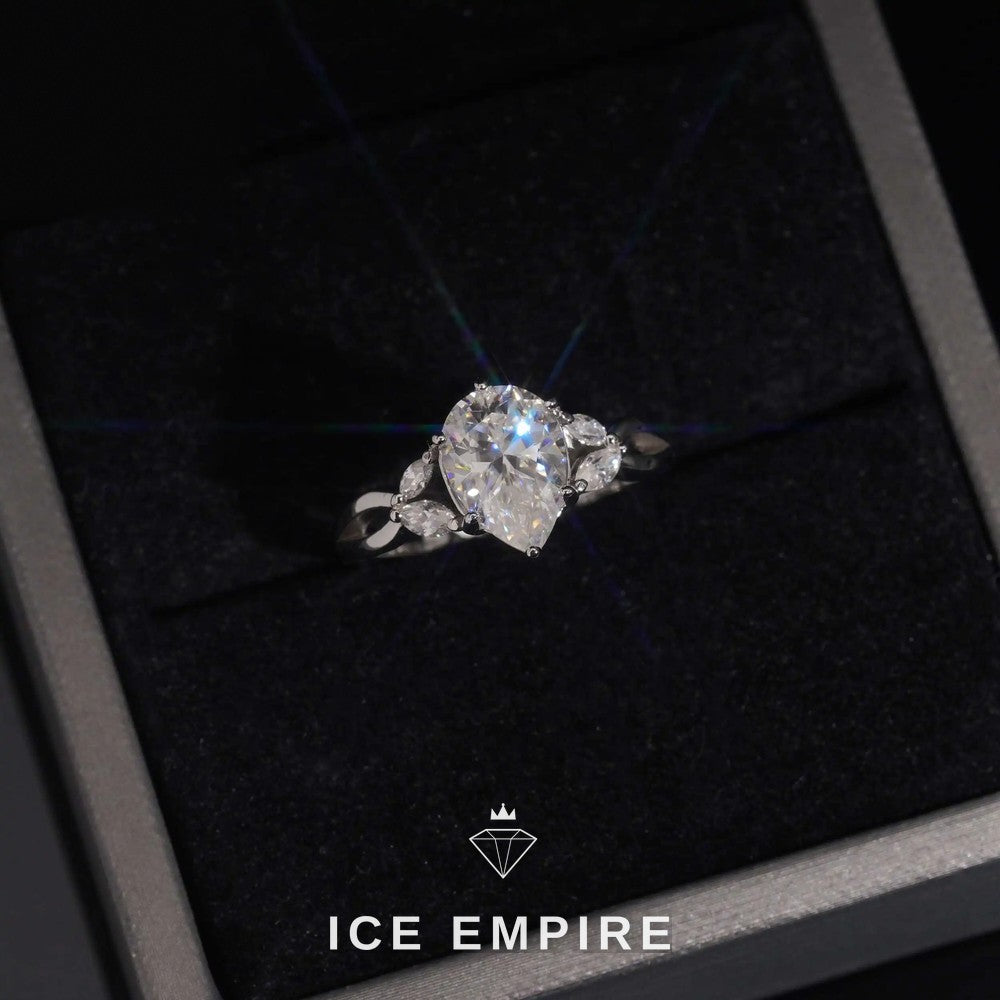 Iced Out Rose Gold Plated Moissanite Wedding Band
