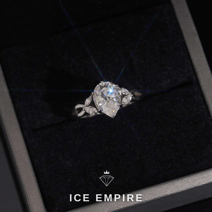 Iced Out Rose Gold Plated Moissanite Wedding Band