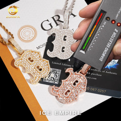 Baguette Rose Gold Plated Pendant