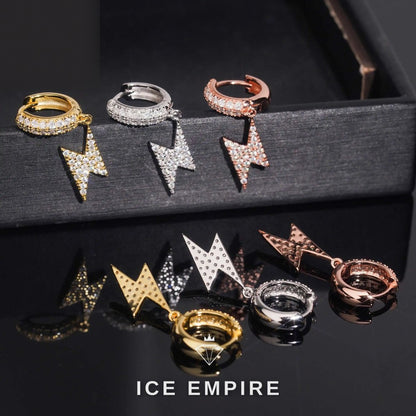 Iced Out Gold Plated Moissanite Hoop Earrings