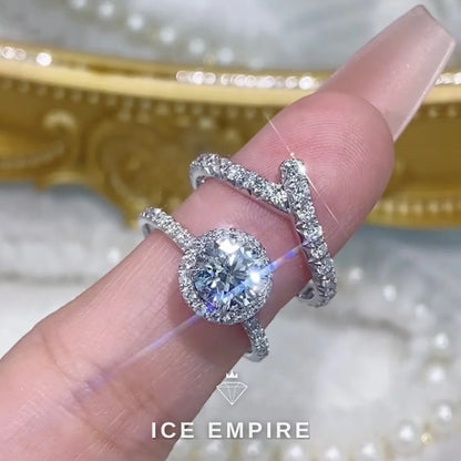 Iced Out Gold Plated Lab Grown Diamond Engagement Ring