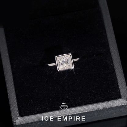 Iced Out 18K Gold Moissanite Wedding Band