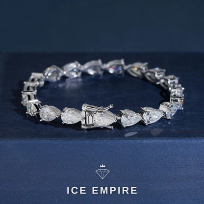 Iced Out 925 Silver Moissanite Tennis Bracelet
