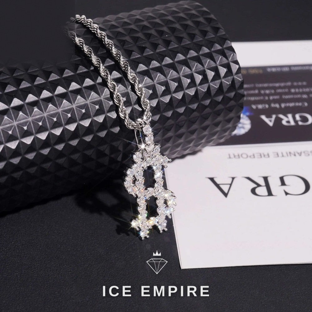 Iced Out Rose Gold Plated Moissanite Pendant