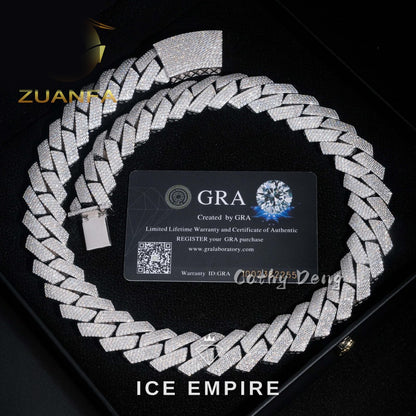 Iced Out Rose Gold Plated Moissanite Cuban Chain