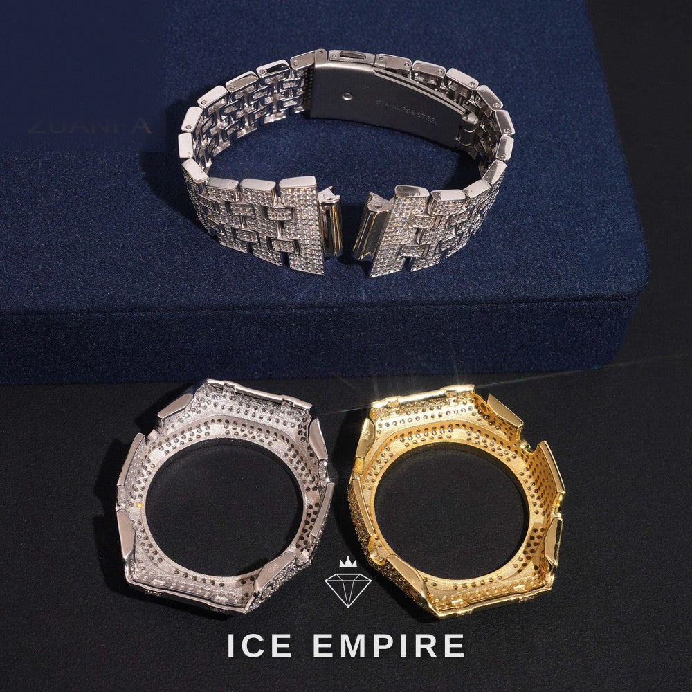 Iced Out 925 Silver Moissanite Watch
