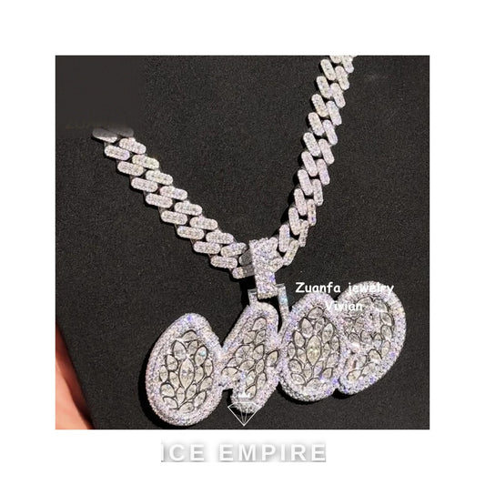 Iced Out 925 Silver Pendant