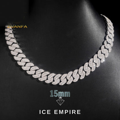 Iced Out Rose Gold Plated Moissanite Cuban Chain