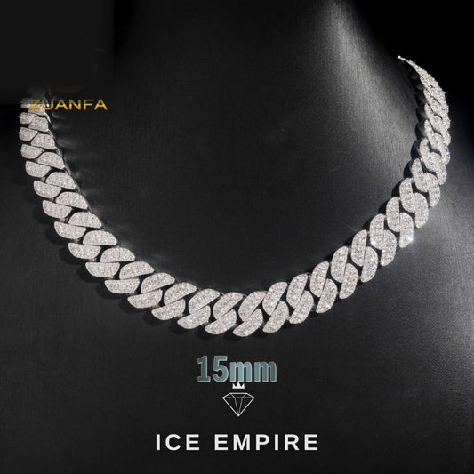 Iced Out Rose Gold Plated Moissanite Cuban Chain